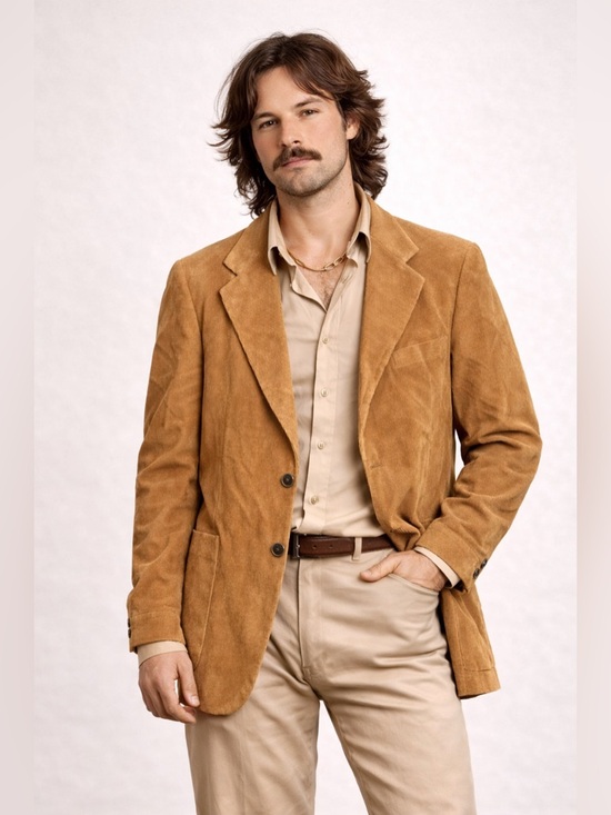 Europe Craft Other - Vintage Europe Craft Jacket Mens Brown Corduroy 70s look Button